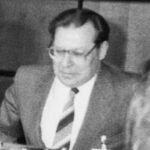 Valery Legasov photographed at the IAEA Chernobyl Post-Accident Review Meeting in Vienna, August 1986